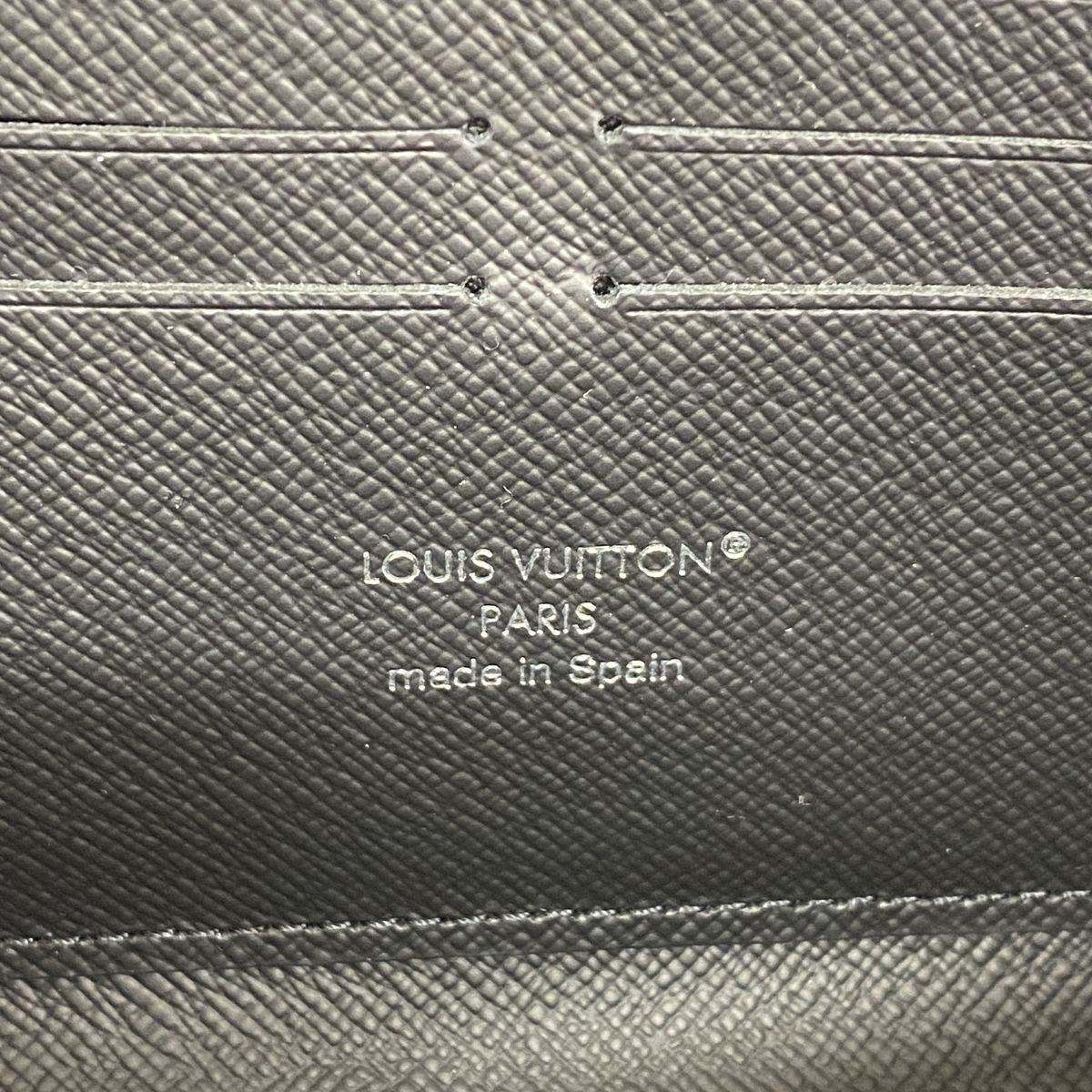 Louis Vuitton Wallet Monogram Eclipse Zippy Horizontal Black — view 4