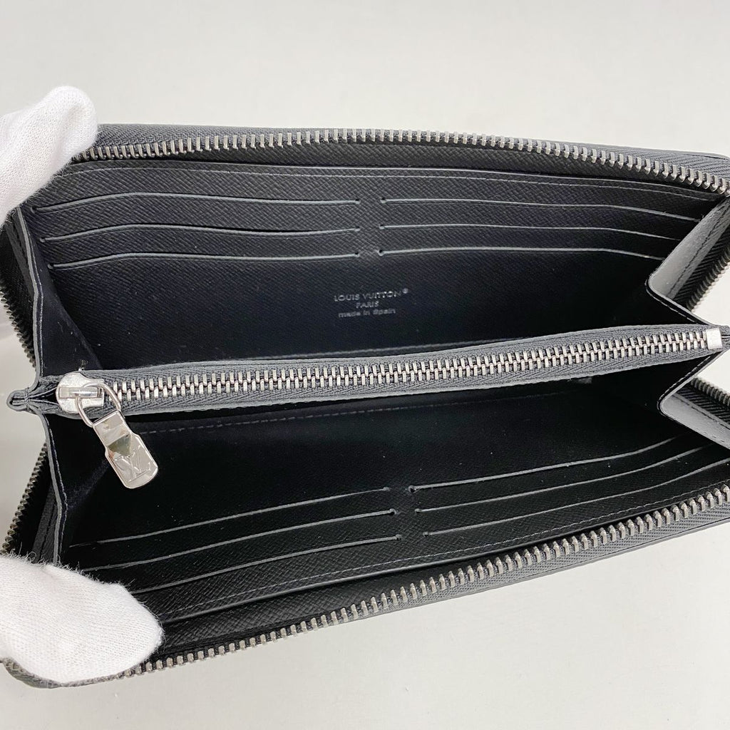 Louis Vuitton Wallet Monogram Eclipse Zippy Horizontal Black — view 3