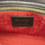 Dior Handbag Cannage Lady Leather Black Gold 2-Way Bag — view 5