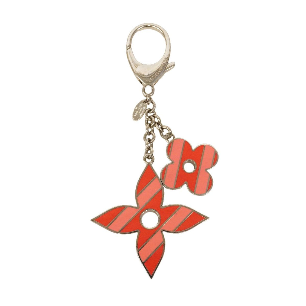 Louis Vuitton Key Holder Charm Monogram Flower Porte Cles Chaine Sweet Stripe
