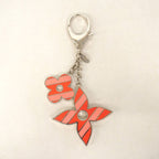 Louis Vuitton Key Holder Charm Monogram Flower Porte Cles Chaine Sweet Stripe — view 8