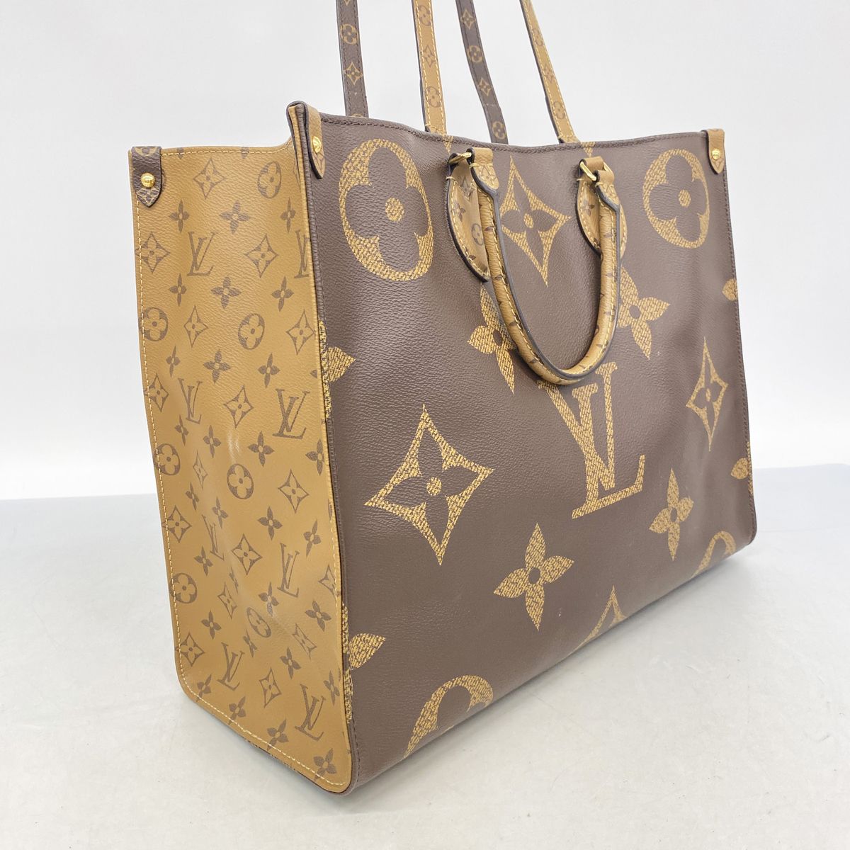 Louis Vuitton Tote Bag Monogram Reverse On The Go GM Brown — view 2