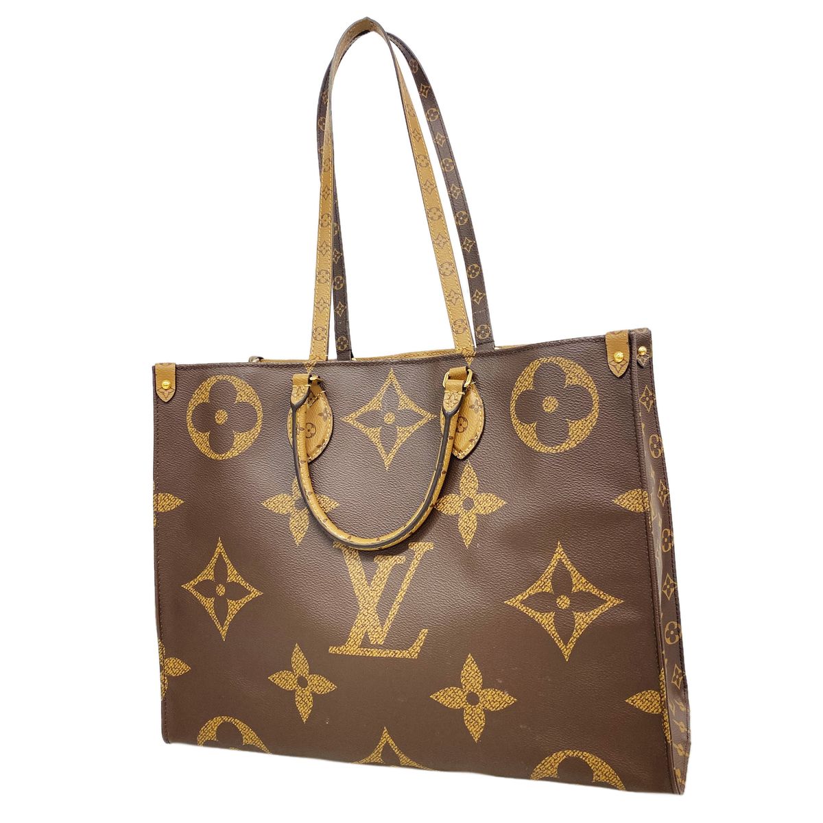 Louis Vuitton Tote Bag Monogram Reverse On The Go GM Brown