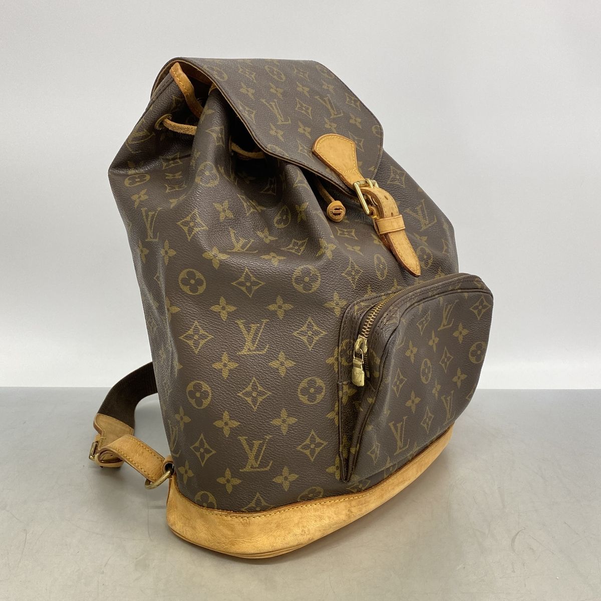 Louis Vuitton Backpack Monogram Montsouris GM Brown — view 2