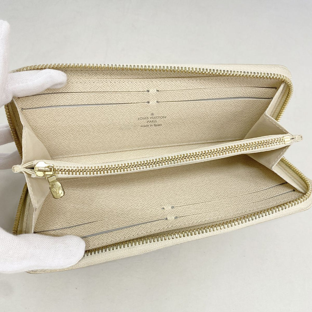 Louis Vuitton Wallet Damier Azur Portefeuille Clemence White — view 3
