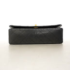 Chanel Shoulder Bag Quilted Lambskin Black Gold — view 3