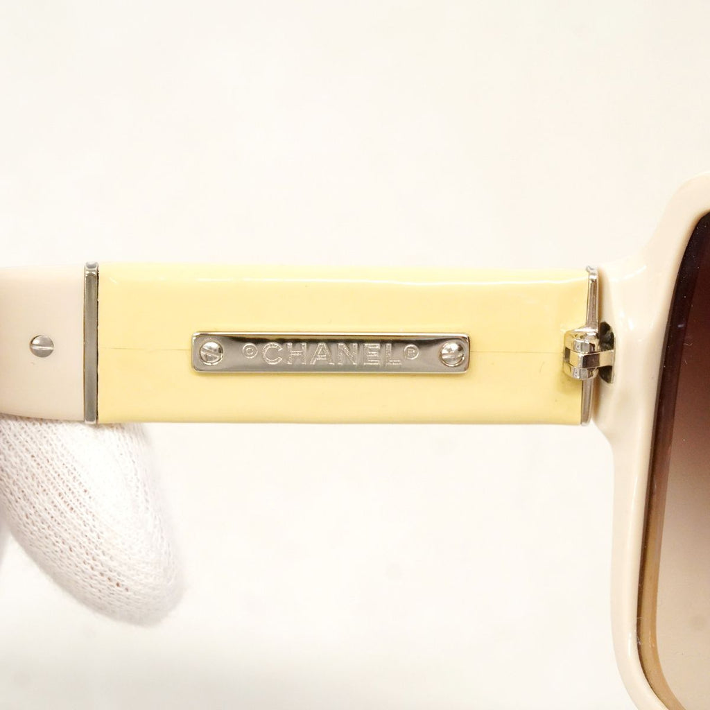 Chanel Sunglasses Acetate Beige Silver Eyewear — view 3