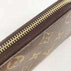 Louis Vuitton Wallet Monogram Portefeuille Clemence Brown Fuchsia — view 8