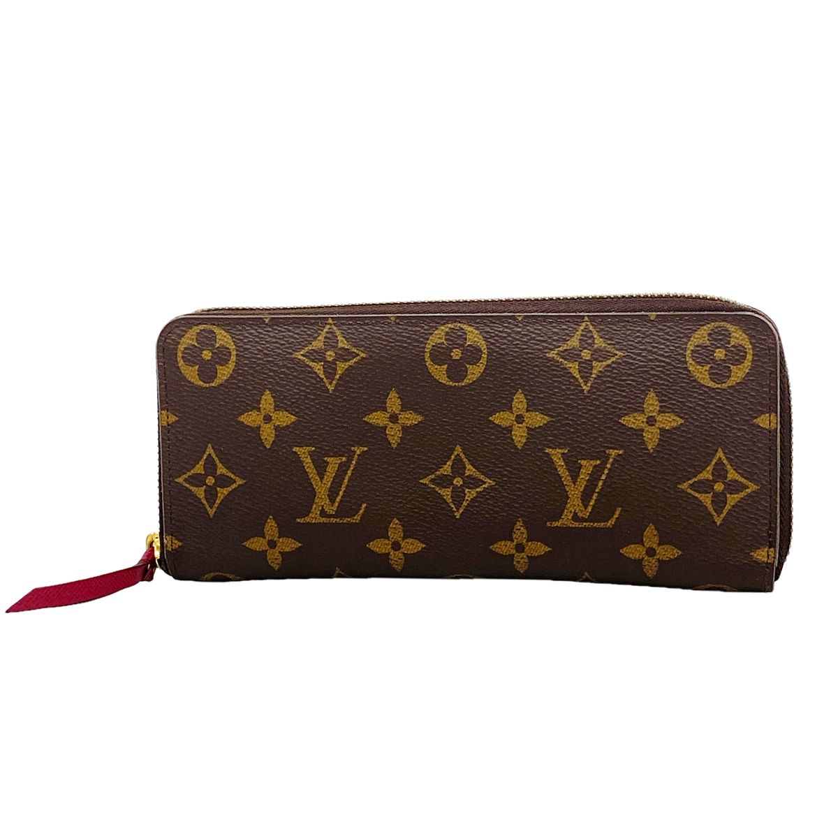 Louis Vuitton Wallet Monogram Portefeuille Clemence Brown Fuchsia