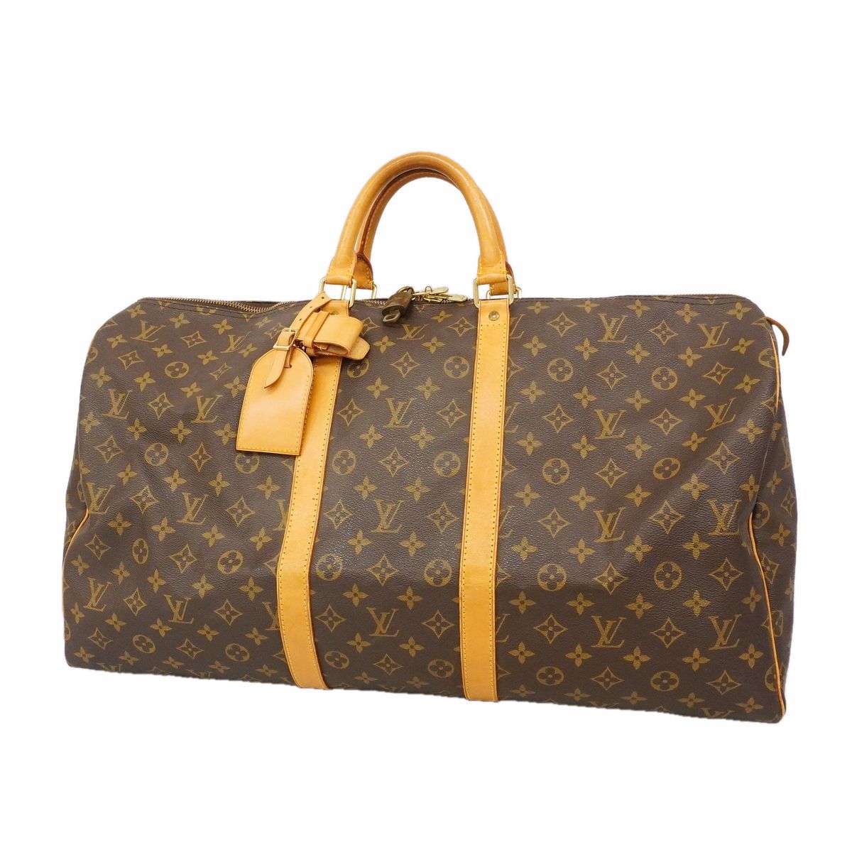 Louis Vuitton Boston Bag Monogram Keepall 55 Brown