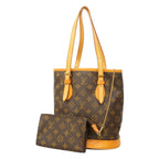 Louis Vuitton Tote Bag Monogram Petite Bucket Brown