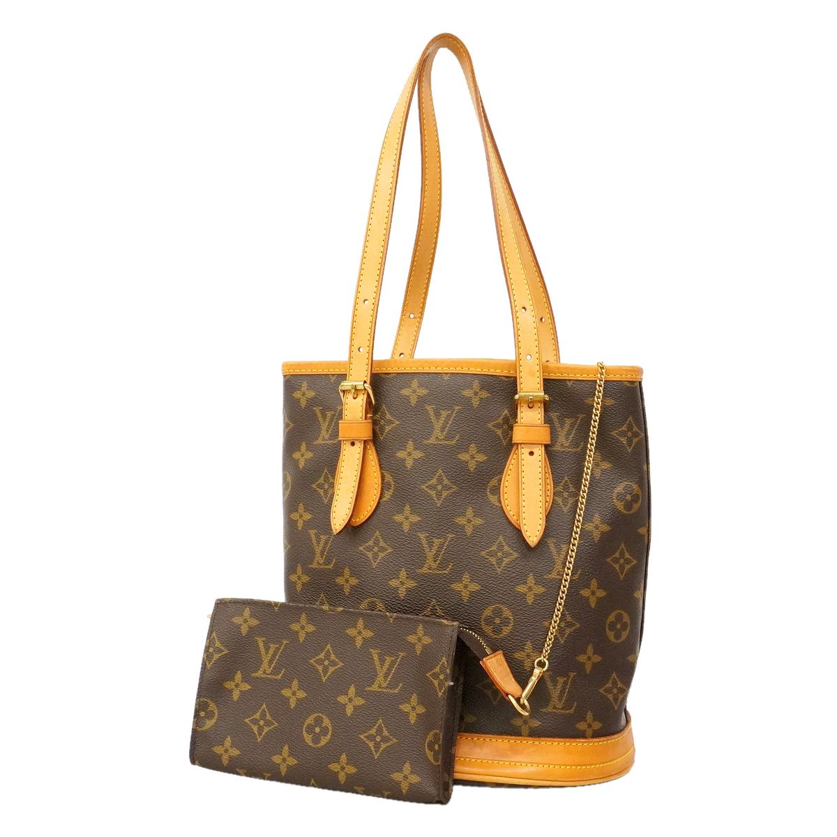 Louis Vuitton Tote Bag Monogram Petite Bucket Brown