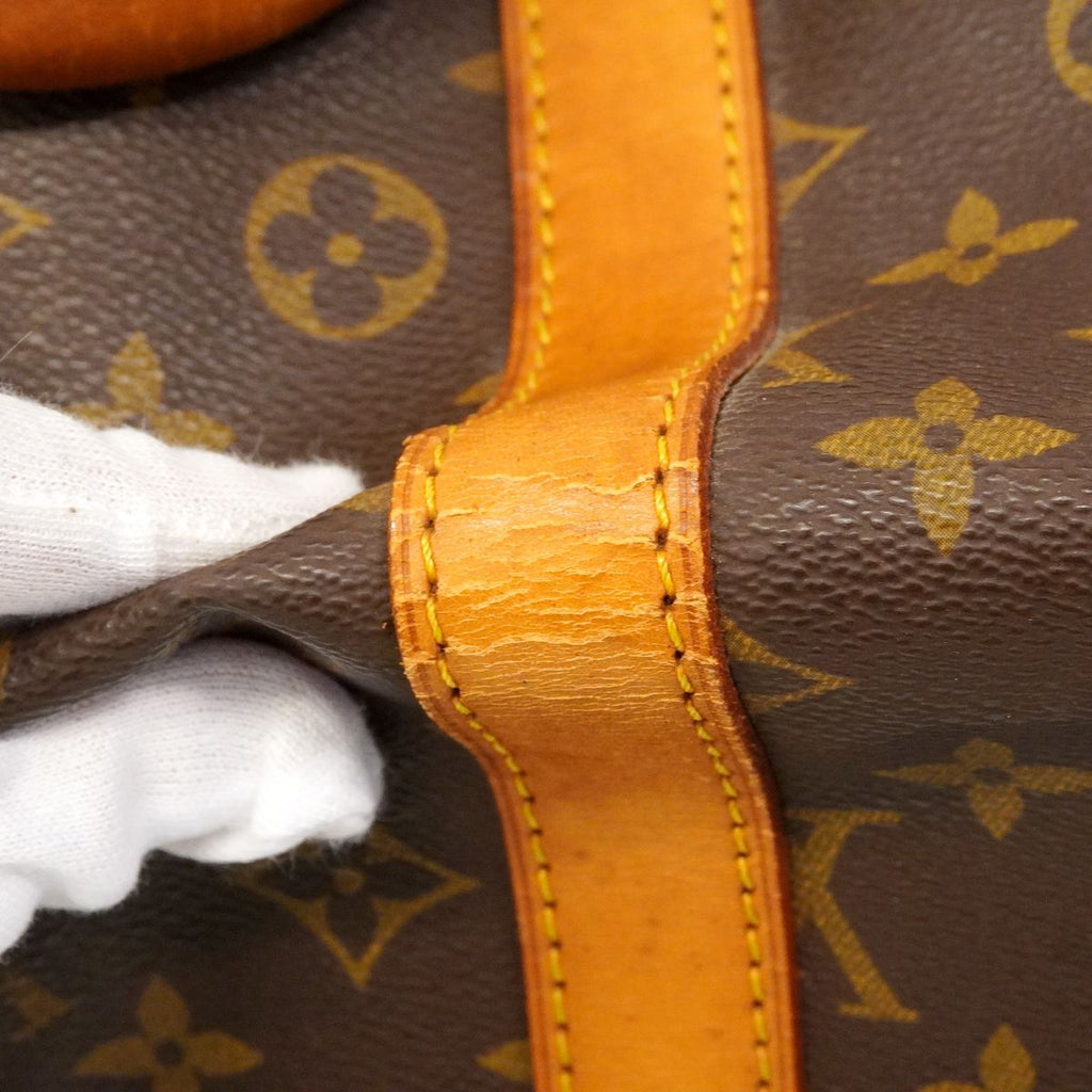 Louis Vuitton Boston Bag Monogram Keepall 55 Brown — view 7