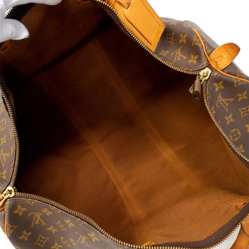 Louis Vuitton Boston Bag Monogram Keepall 55 Brown — view 4