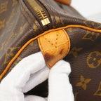 Louis Vuitton Boston Bag Monogram Keepall 55 Brown — view 8