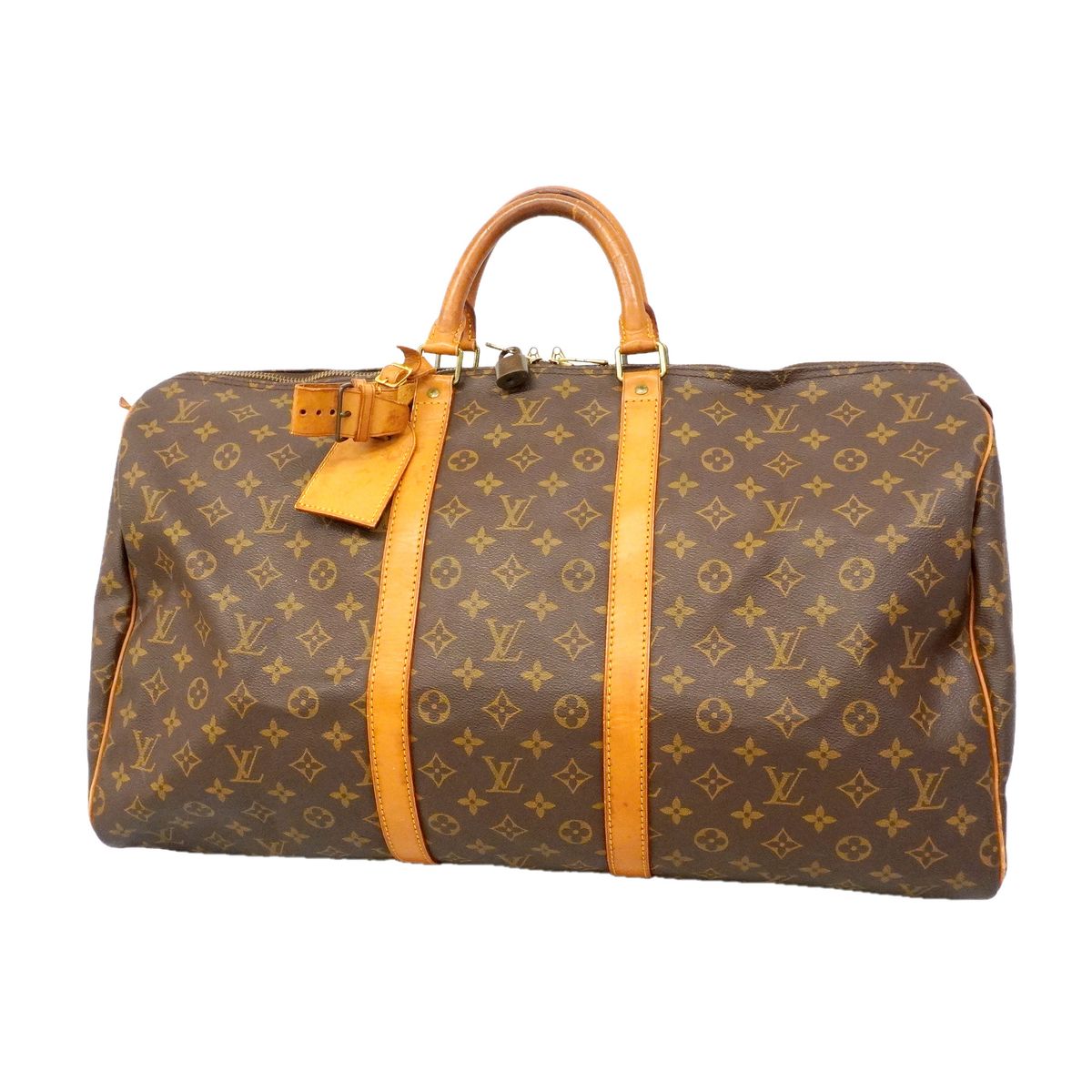 Louis Vuitton Boston Bag Monogram Keepall 55 Brown