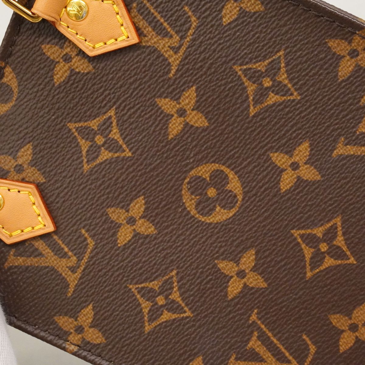 Louis Vuitton Handbag Monogram Petite Sac Plat Brown 2-Way Bag — view 8