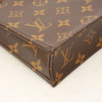 Louis Vuitton Handbag Monogram Petite Sac Plat Brown 2-Way Bag — view 6