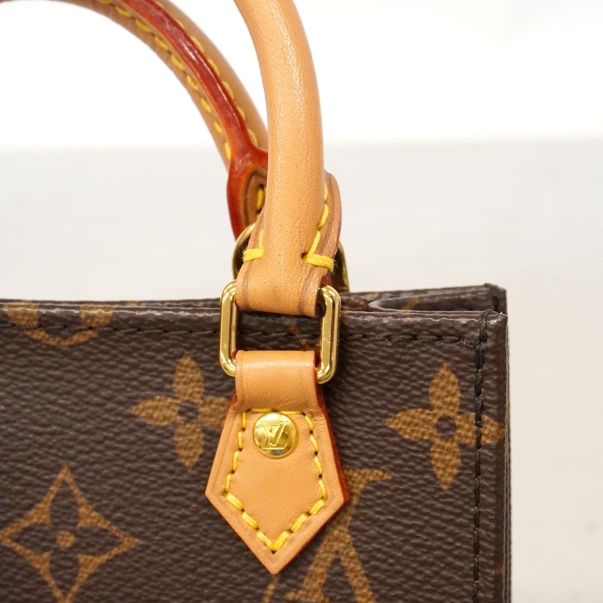 Louis Vuitton Handbag Monogram Petite Sac Plat Brown 2-Way Bag — view 7