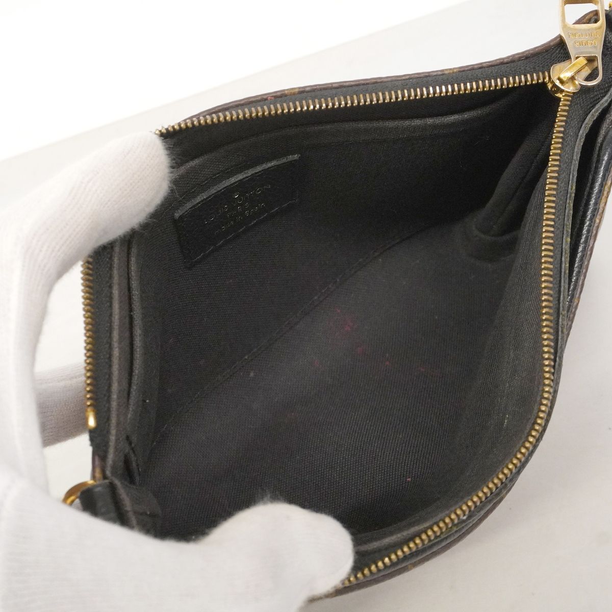 Louis Vuitton Handbag Monogram Pallas Clutch Brown Noir 2-Way — view 4