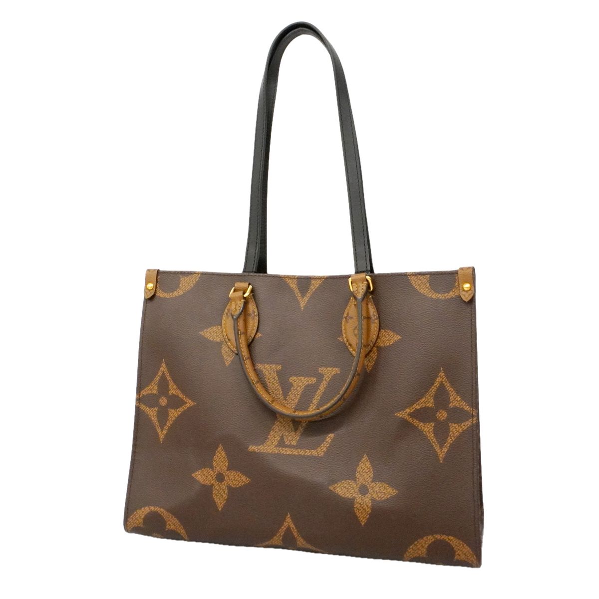 Louis Vuitton Tote Bag Monogram Reverse On The Go MM Brown 2-Way