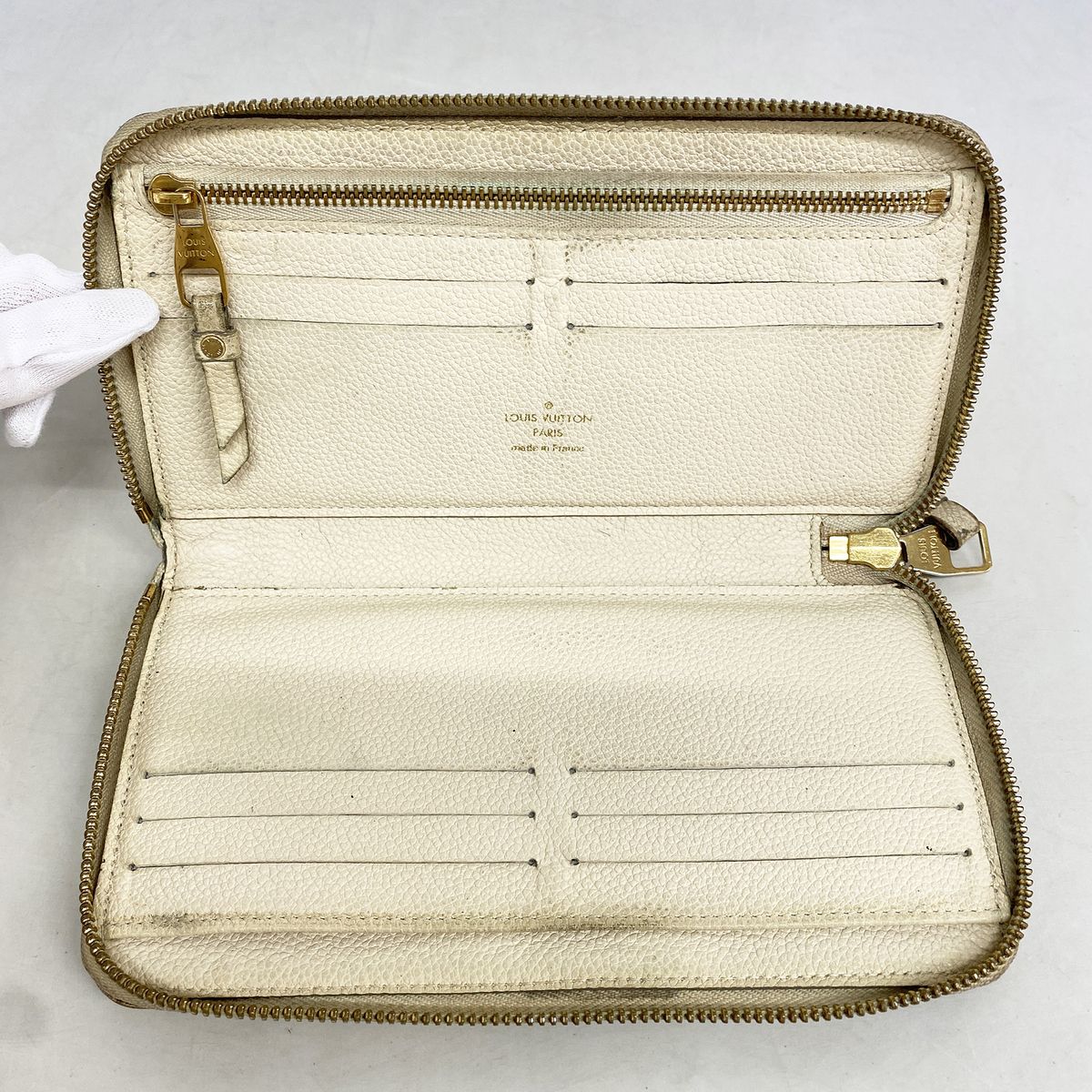 Louis Vuitton Wallet Monogram Empreinte Portefeuille Secret Long Neige — view 3