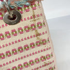 Dior Handbag Cannage Lady Canvas Leather Multicolor Silver 2-Way Bag — view 6