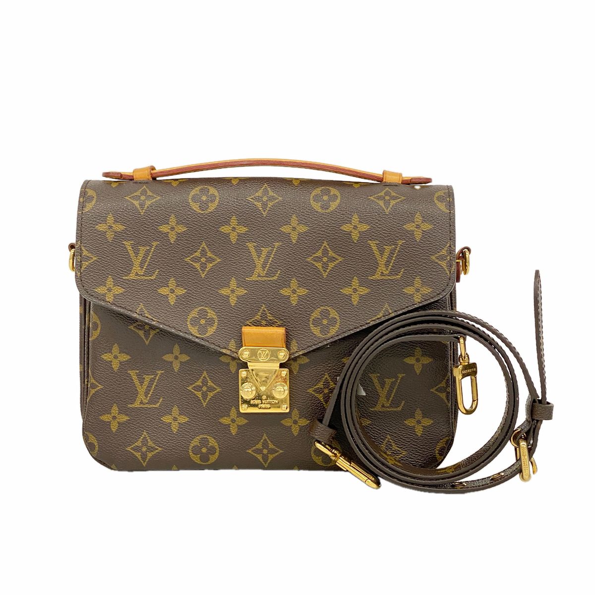 Louis Vuitton Handbag Monogram Pochette Metis MM Brown 2-Way Bag