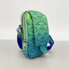 Louis Vuitton Shoulder Bag Taurillon Illusion Double Pouch Blue Vert — view 2