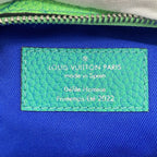 Louis Vuitton Shoulder Bag Taurillon Illusion Double Pouch Blue Vert — view 5