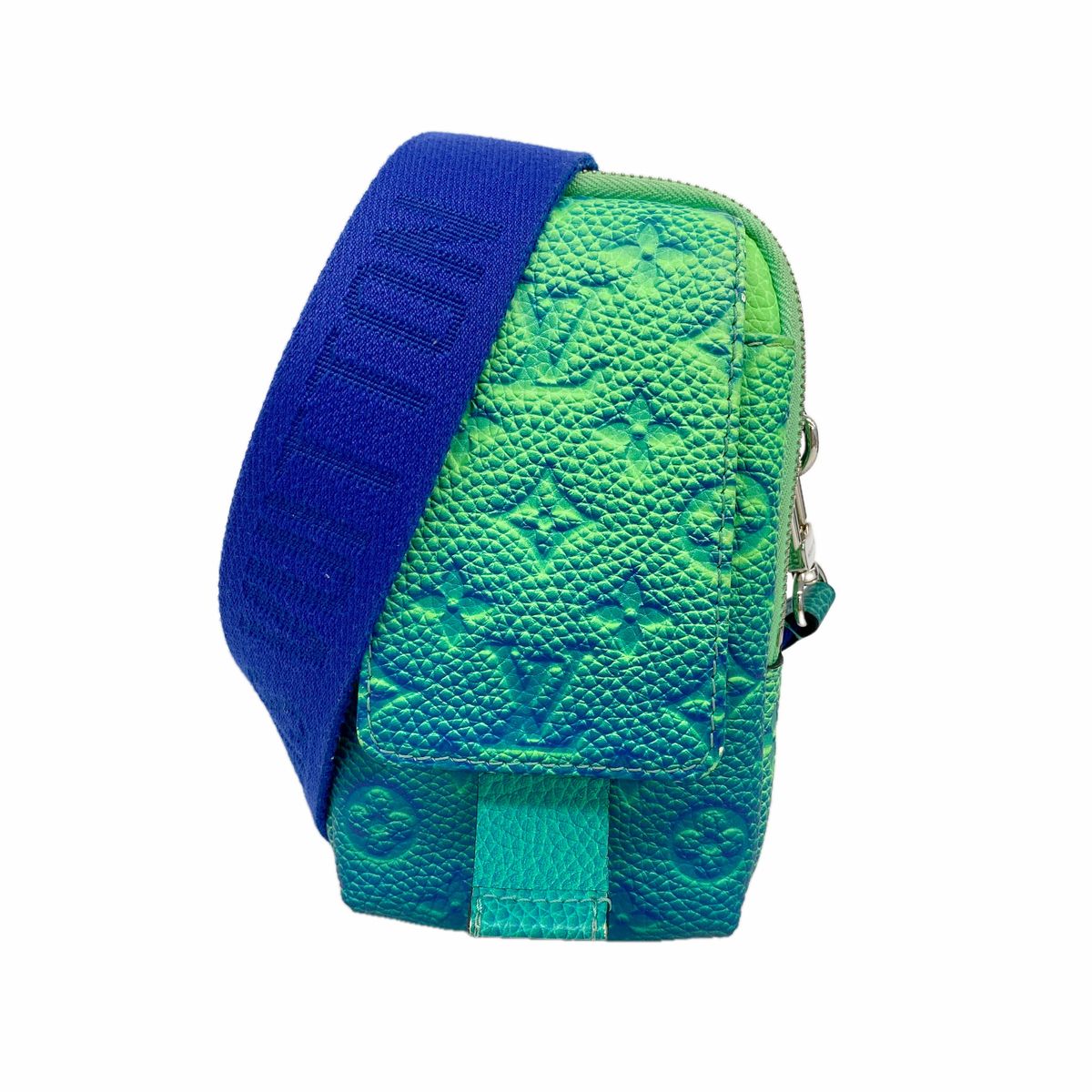 Louis Vuitton Shoulder Bag Taurillon Illusion Double Pouch Blue Vert