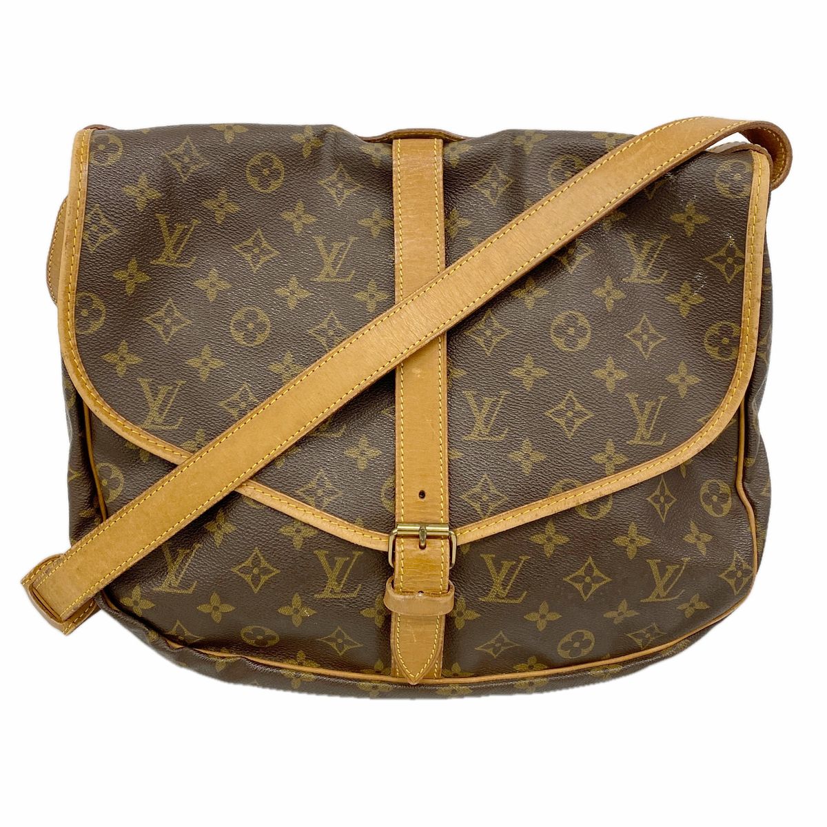 Louis Vuitton Shoulder Bag Monogram Saumur 35 Brown