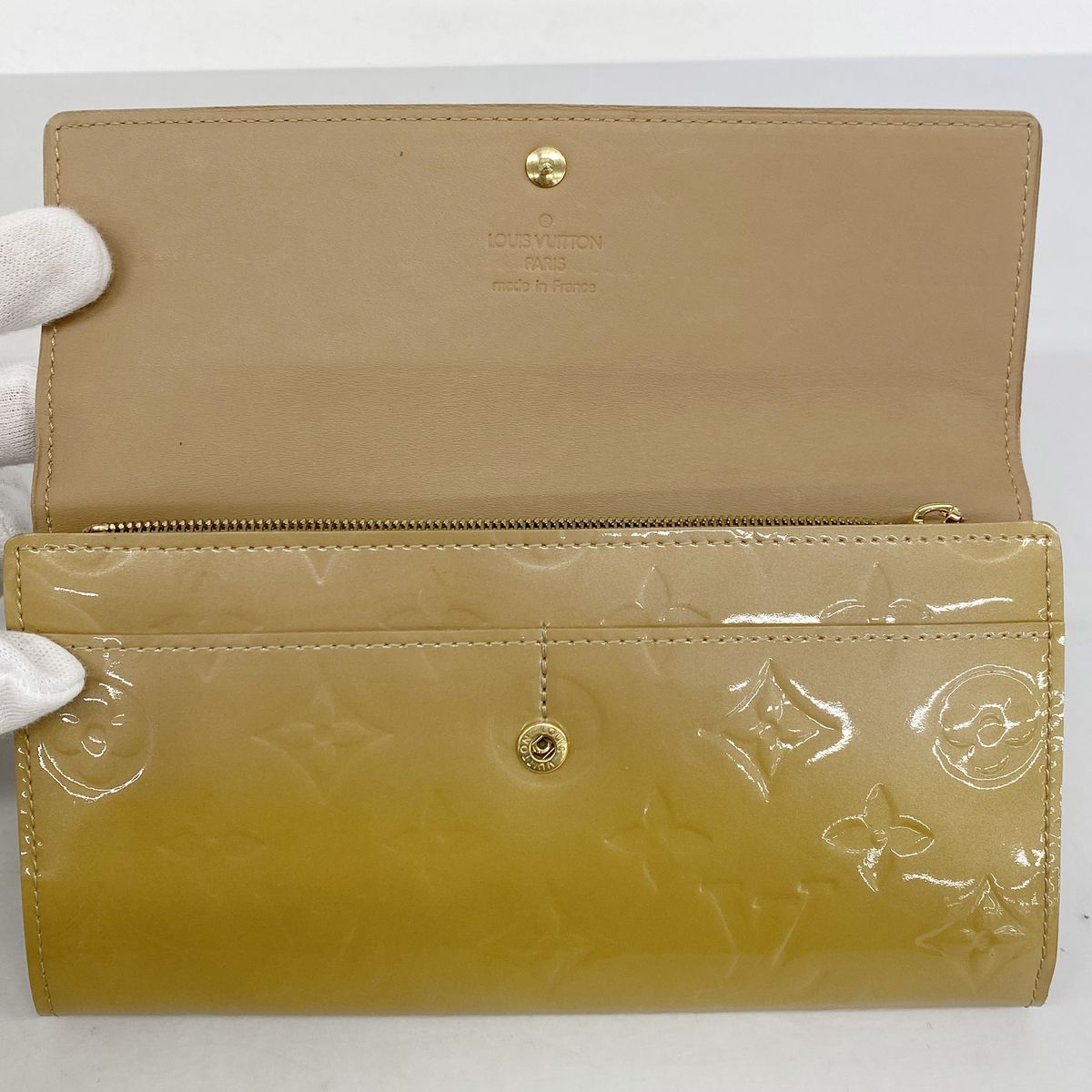 Louis Vuitton Wallet Vernis Pochette Porte Monnaie Credit Noisette — view 8