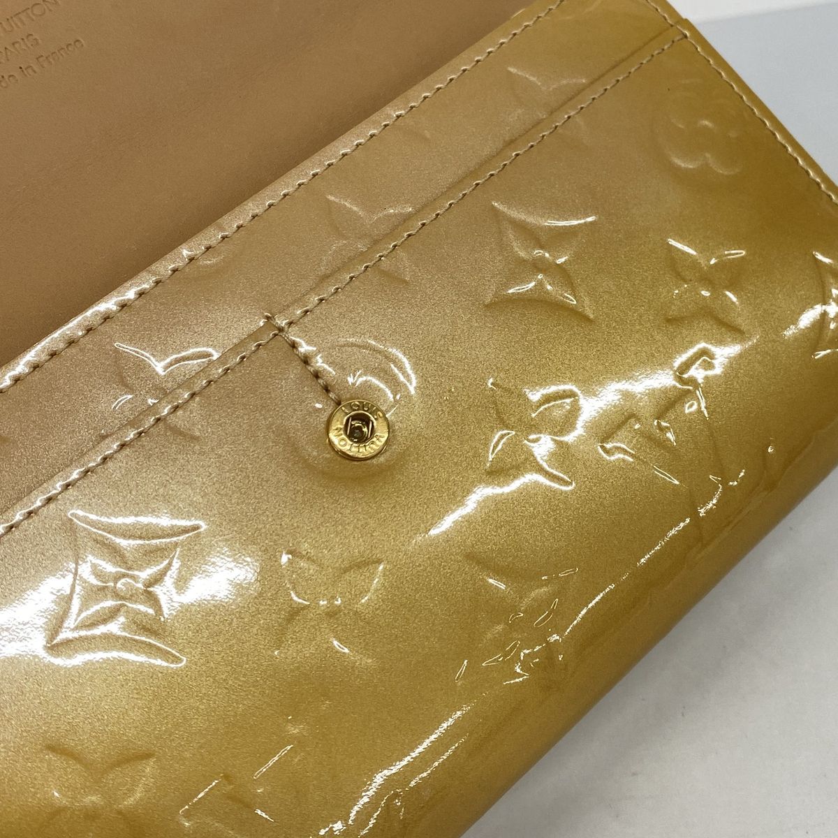 Louis Vuitton Wallet Vernis Pochette Porte Monnaie Credit Noisette — view 5