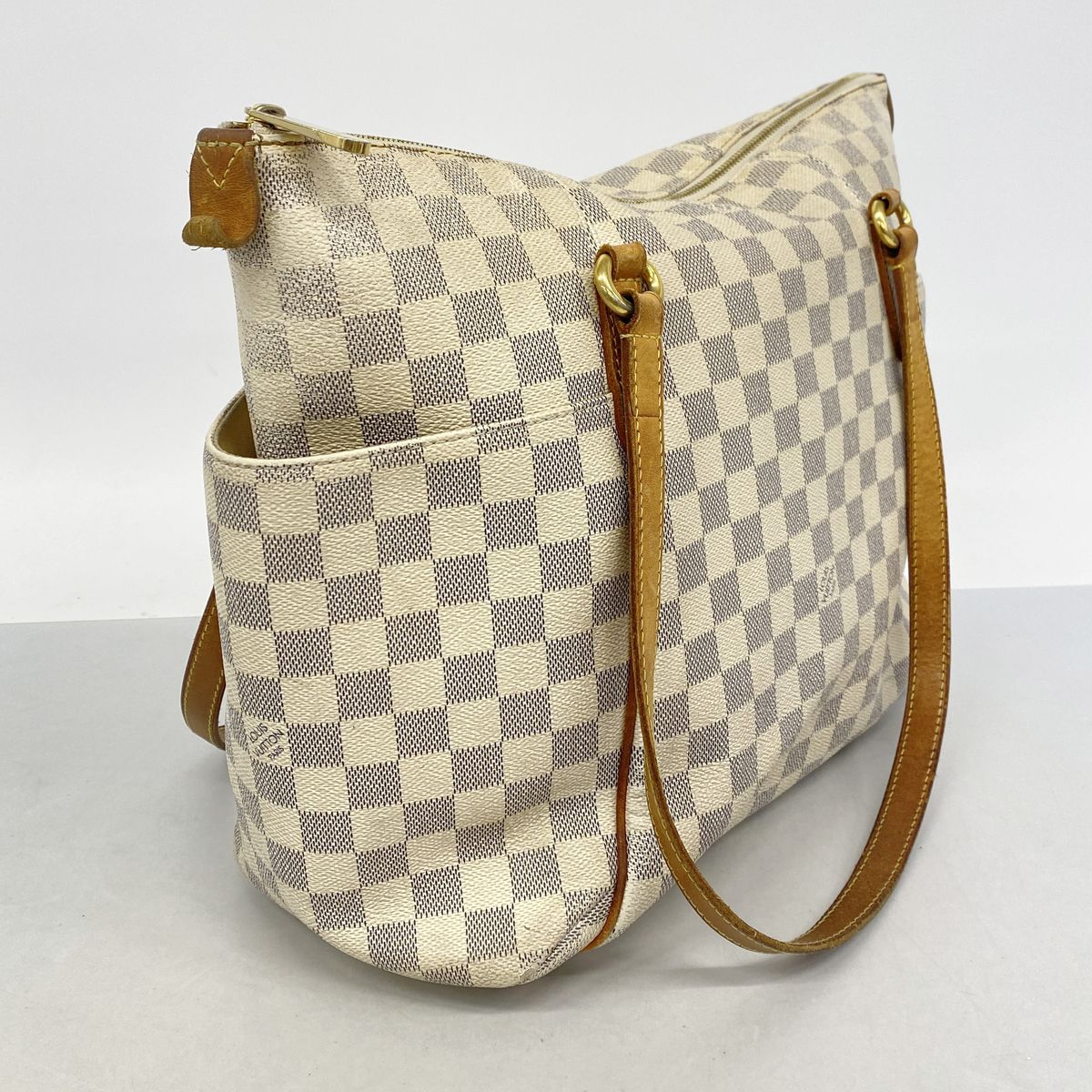 Louis Vuitton Tote Bag Damier Azur Totally MM White — view 2