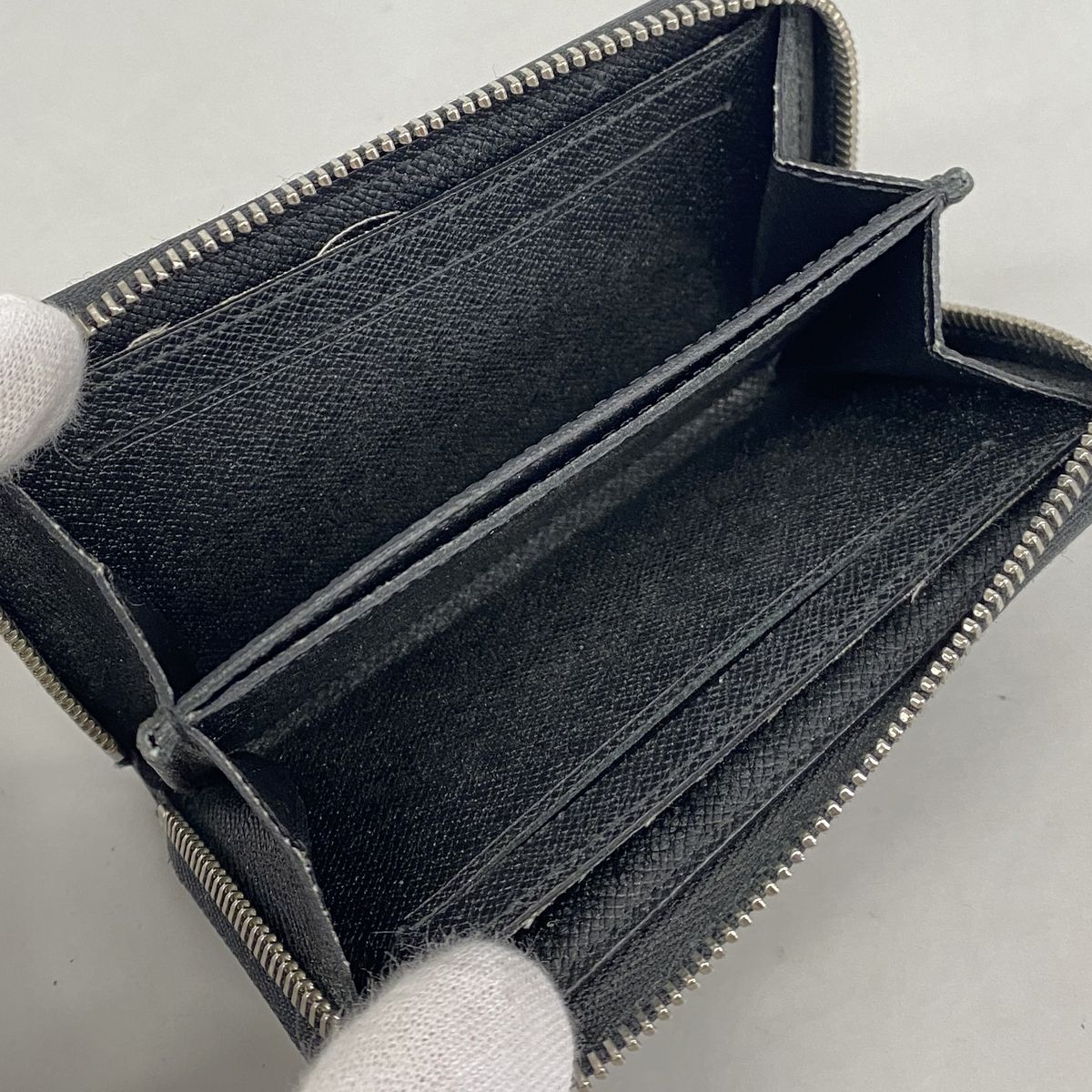 Louis Vuitton Damier Graphite Zippy Coin Purse Black — view 3