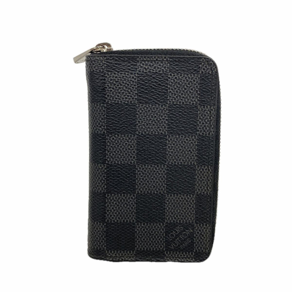 Louis Vuitton Damier Graphite Zippy Coin Purse Black