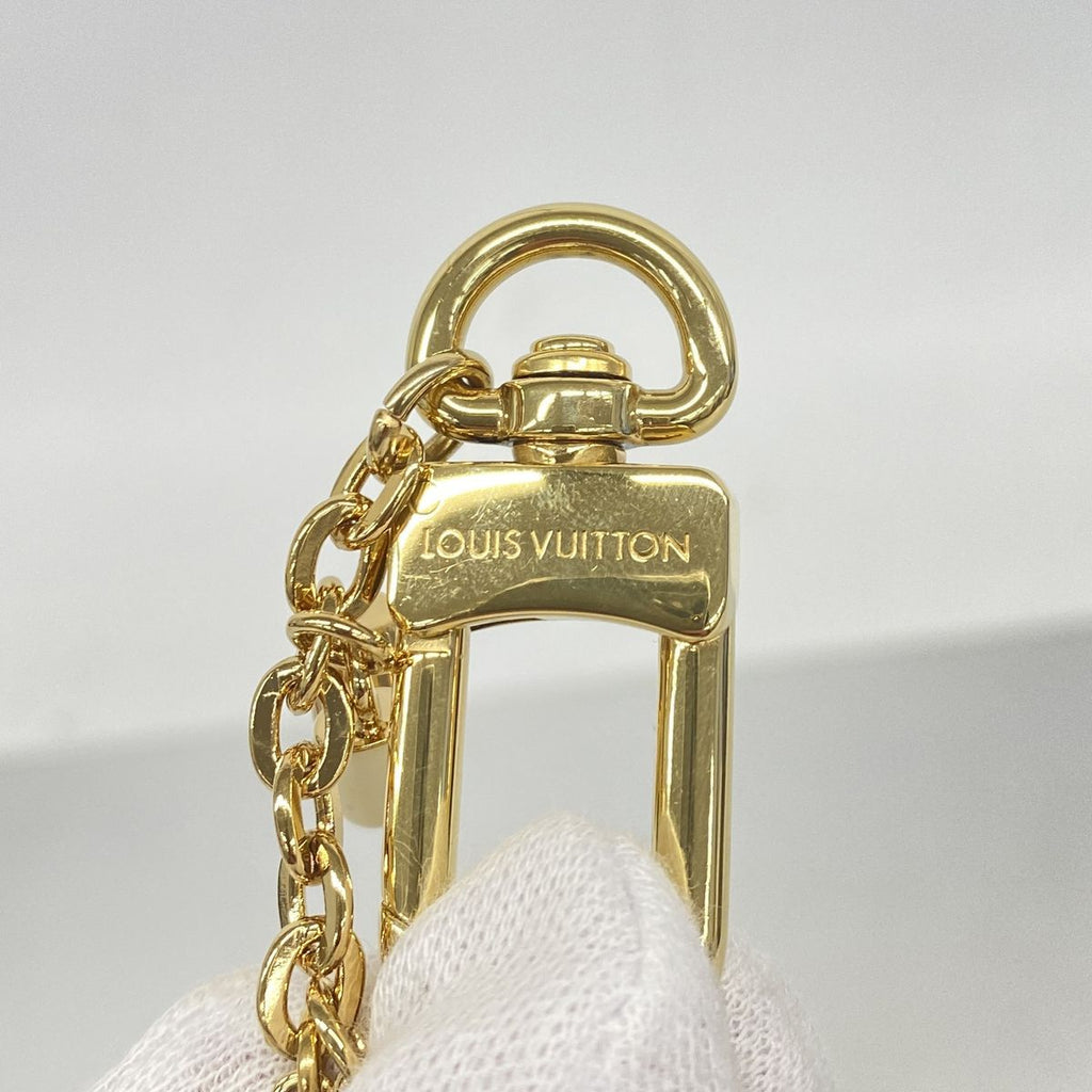 Louis Vuitton Key Holder Charm Monogram Bijou Sac Chaine Blue Ming Flower Gold — view 4