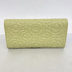 Chanel Wallet Camellia Caviar Leather Green Silver — view 8