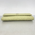 Chanel Wallet Camellia Caviar Leather Green Silver — view 2