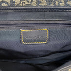 Dior Handbag Trotter Saddle Canvas Navy Beige Gold — view 5