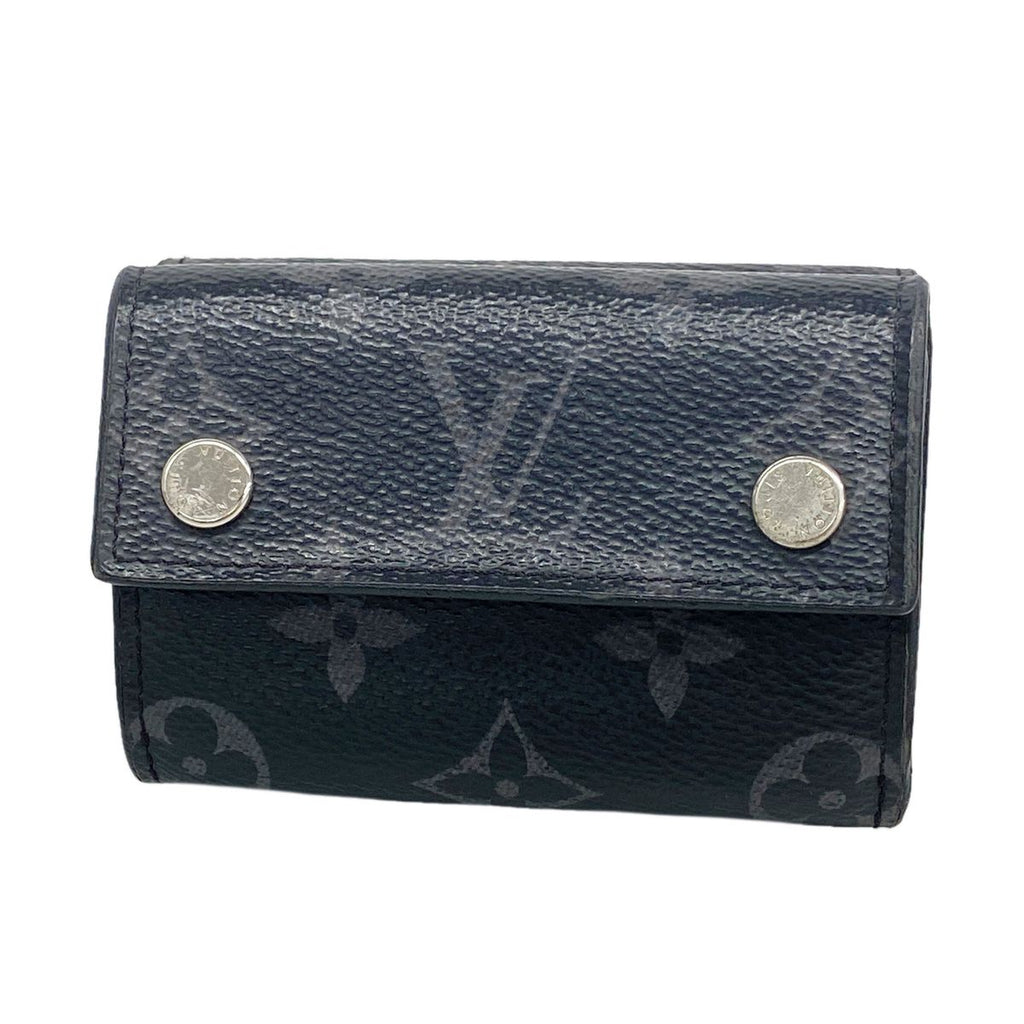 Louis Vuitton Trifold Wallet Monogram Eclipse Discovery Compact Black