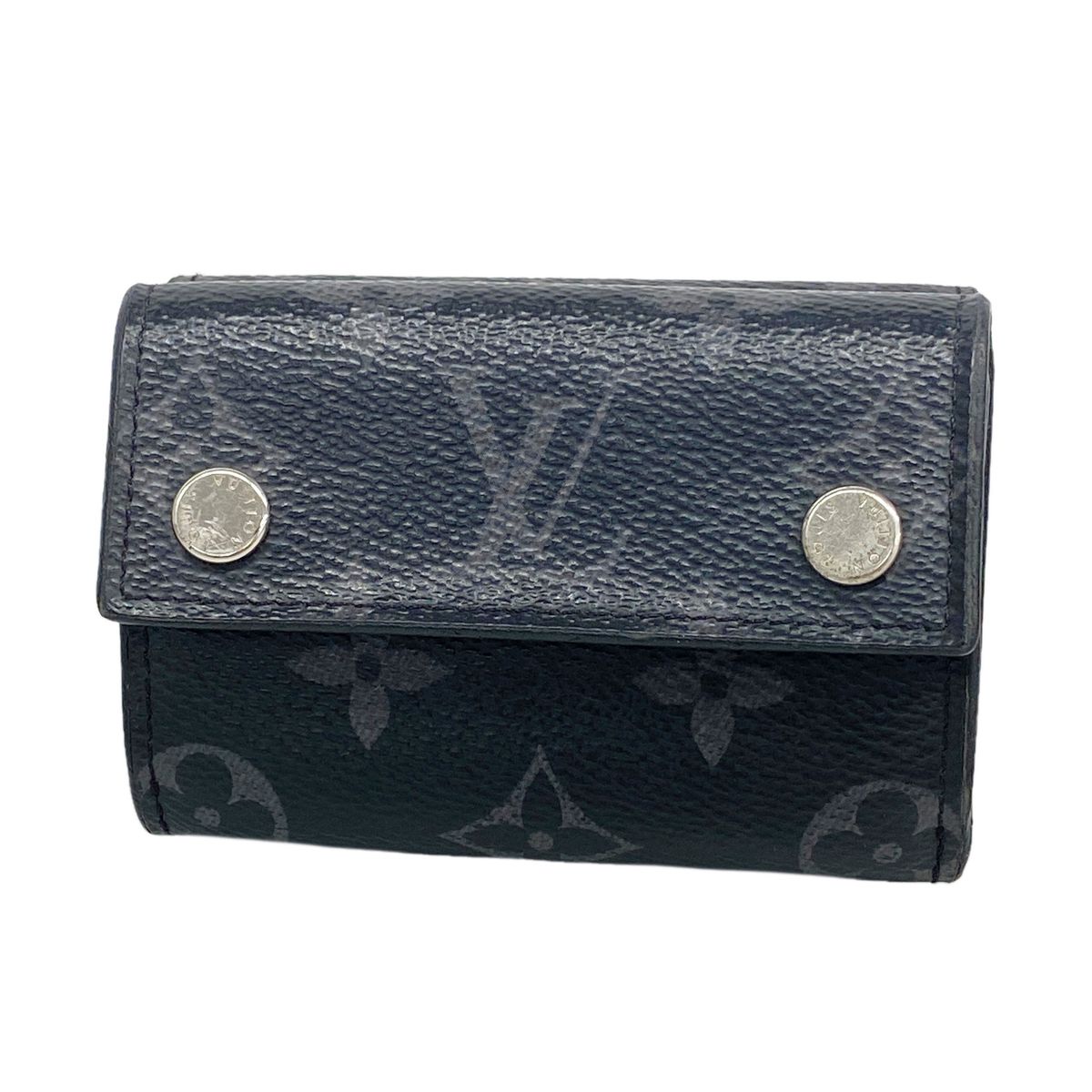 Louis Vuitton Trifold Wallet Monogram Eclipse Discovery Compact Black