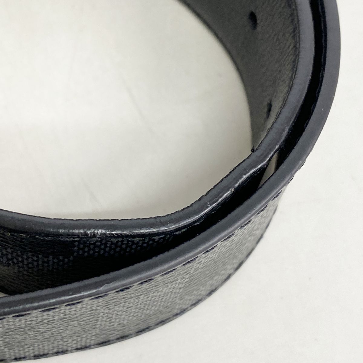 Louis Vuitton Belt Damier Graphite Ceinture Print 40 Gray Black — view 8