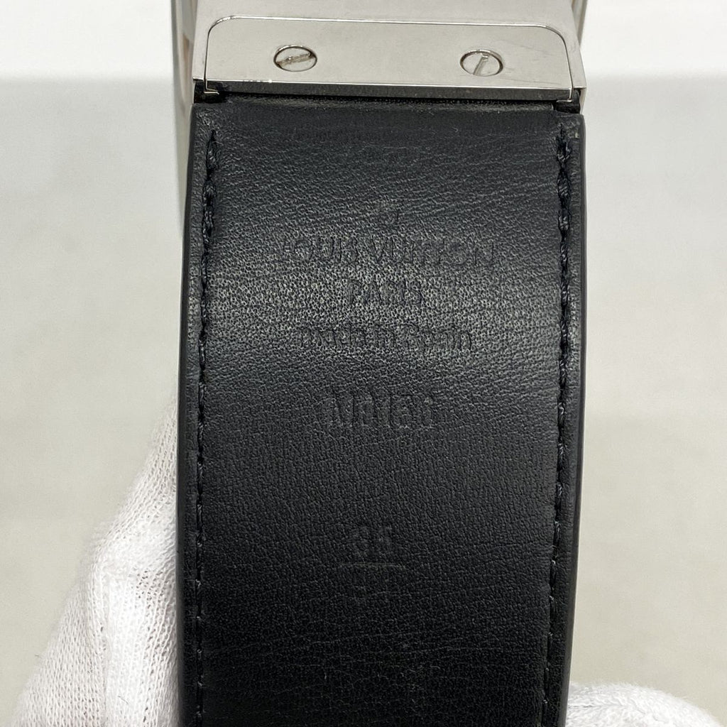 Louis Vuitton Belt Damier Graphite Ceinture Print 40 Gray Black — view 2