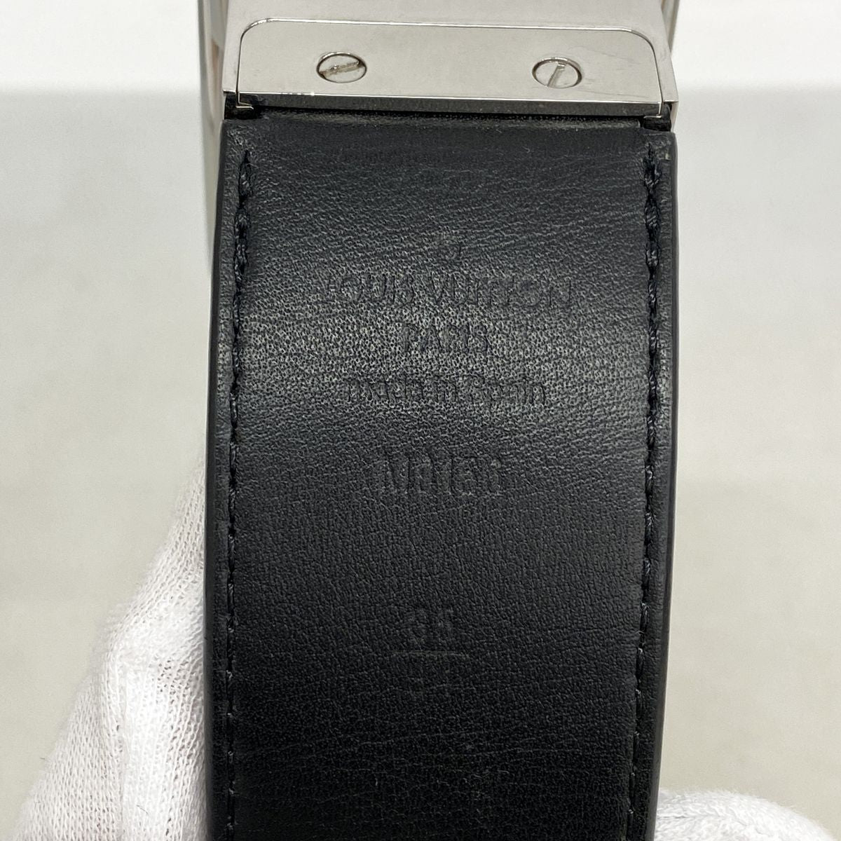 Louis Vuitton Belt Damier Graphite Ceinture Print 40 Gray Black — view 2