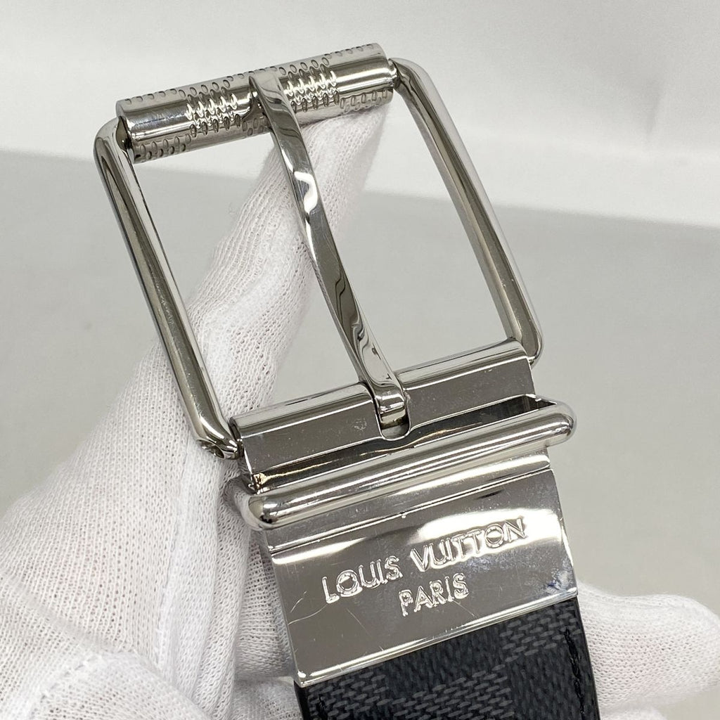 Louis Vuitton Belt Damier Graphite Ceinture Print 40 Gray Black — view 3