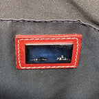 Fendi Tote Bag Zucca Nylon Canvas Brown Red Silver — view 5