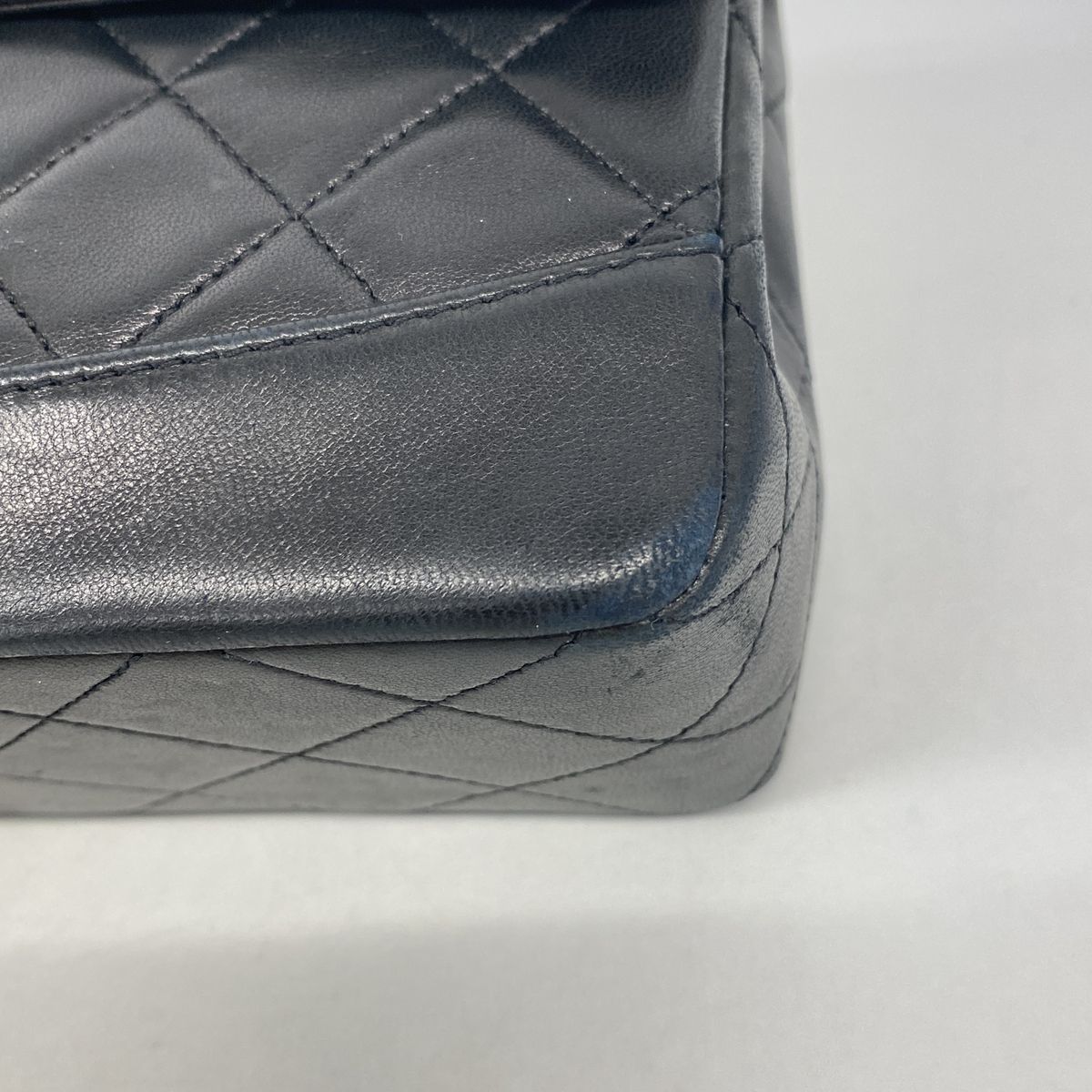 Chanel Shoulder Bag Quilted Lambskin Black Gold — view 6