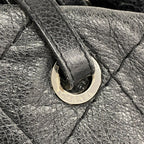 Chanel Tote Bag on the Road Leather Black Silver — view 8